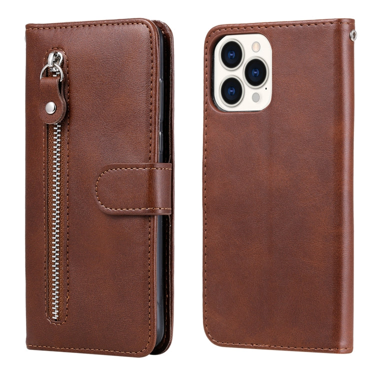 Custodia portafoglio in pelle con cerniera per iPhone 13 Pro Max