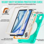 Custodia in silicone e PC con tracolla per iPad Air e Pro