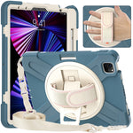 Custodia in silicone e PC con tracolla per iPad Air e Pro