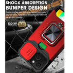 Cover scorrevole PC+TPU con slot carte per iPhone 13