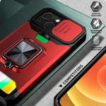 Cover scorrevole PC+TPU con slot carte per iPhone 13