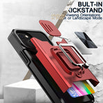 Cover scorrevole PC+TPU con slot carte per iPhone 13