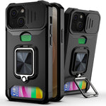 Cover scorrevole PC+TPU con slot carte per iPhone 13