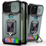 Cover scorrevole PC+TPU con slot carte per iPhone 13