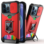Cover scorrevole PC+TPU con slot carte per iPhone 13
