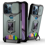 Cover scorrevole PC+TPU con slot carte per iPhone 13