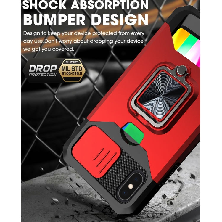 Cover scorrevole PC TPU con slot carte per iPhone XR