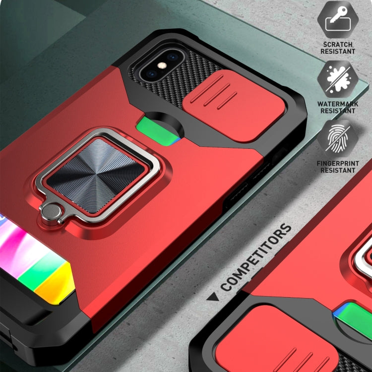 Cover scorrevole PC TPU con slot carte per iPhone XR