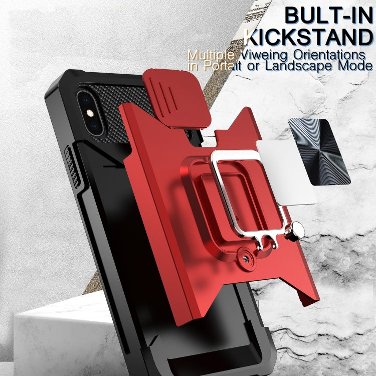 Cover scorrevole PC TPU con slot carte per iPhone XR