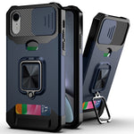 Cover scorrevole PC TPU con slot carte per iPhone XR