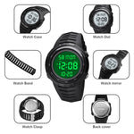 SKMEI 1632 Dual Time Display Orologio elettronico luminoso, supporto sveglia