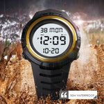 SKMEI 1632 Dual Time Display Orologio elettronico luminoso, supporto sveglia