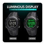 SKMEI 1632 Dual Time Display Orologio elettronico luminoso, supporto sveglia