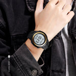 SKMEI 1632 Dual Time Display Orologio elettronico luminoso, supporto sveglia