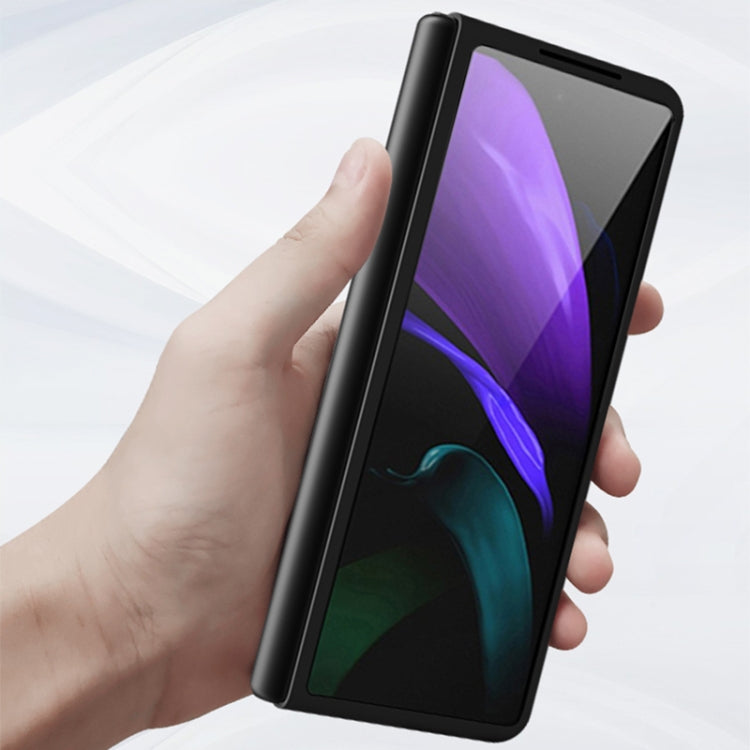 Custodia in pelle con giunzione antiurto in fibra di carbonio, For Samsung Galaxy Z Fold3 5G