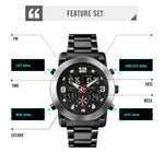 SKMEI 1642 Orologio elettronico luminoso con display a tre tempi, sveglia di supporto