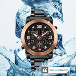 SKMEI 1642 Orologio elettronico luminoso con display a tre tempi, sveglia di supporto