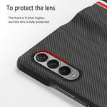 Custodia in pelle antiurto in PU all-inclusive pieghevole con struttura in fibra di carbonio, For Samsung Galaxy Z Fold3 5G