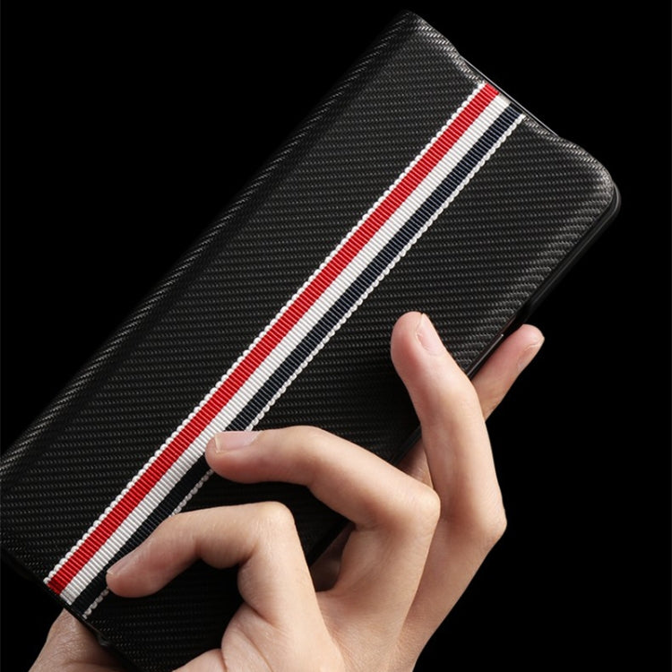 Custodia in pelle antiurto in PU all-inclusive pieghevole con struttura in fibra di carbonio, For Samsung Galaxy Z Fold3 5G