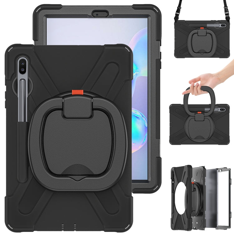 Custodia protettiva in silicone + PC con supporto e tracolla, For Microsoft Surface Pro X / Pro X 2021, For Samsung Galaxy Tab S6 T860, For Microsoft Surface Pro 7+/7/6/5/4, For Lenovo Tab P11 Pro TB-J706F, For Microsoft Surface Go 4 / 3 / 2 / 1