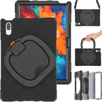 Custodia protettiva in silicone + PC con supporto e tracolla, For Microsoft Surface Pro X / Pro X 2021, For Samsung Galaxy Tab S6 T860, For Microsoft Surface Pro 7+/7/6/5/4, For Lenovo Tab P11 Pro TB-J706F, For Microsoft Surface Go 4 / 3 / 2 / 1