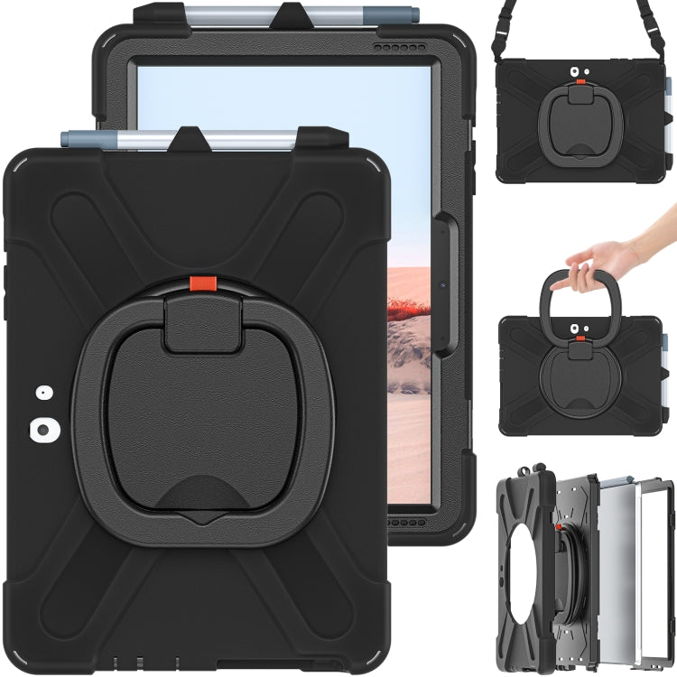 Custodia protettiva in silicone + PC con supporto e tracolla, For Microsoft Surface Pro X / Pro X 2021, For Samsung Galaxy Tab S6 T860, For Microsoft Surface Pro 7+/7/6/5/4, For Lenovo Tab P11 Pro TB-J706F, For Microsoft Surface Go 4 / 3 / 2 / 1