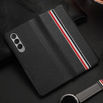 Custodia in pelle di giunzione pieghevole antiurto in pelle bovina, For Samsung Galaxy Z Fold3 5G