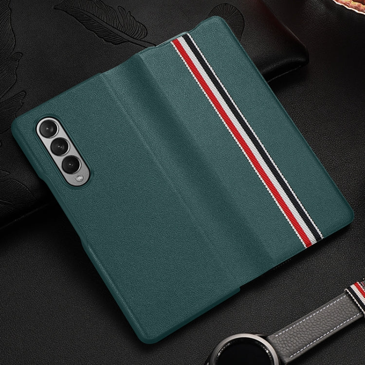 Custodia in pelle di giunzione pieghevole antiurto in pelle bovina, For Samsung Galaxy Z Fold3 5G
