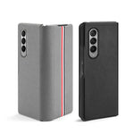Custodia in pelle di giunzione pieghevole antiurto in pelle bovina, For Samsung Galaxy Z Fold3 5G