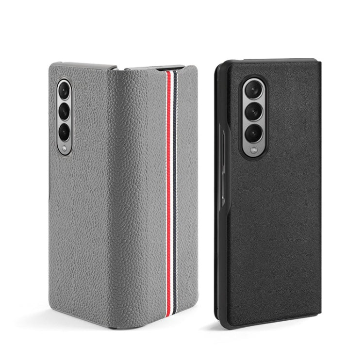 Custodia in pelle di giunzione pieghevole antiurto in pelle bovina, For Samsung Galaxy Z Fold3 5G