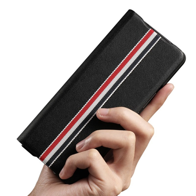 Custodia in pelle di giunzione pieghevole antiurto in pelle bovina, For Samsung Galaxy Z Fold3 5G