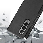 Custodia in pelle di giunzione pieghevole antiurto in pelle bovina, For Samsung Galaxy Z Fold3 5G