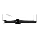 SKMEI 1650 Orologio elettronico con display digitale LED versione cinturino in pelle con pulsante luminoso touch, Leather Strap Version