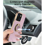 Custodia silicone 6D con anello per iPhone 13 Pro Max