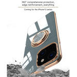 Custodia silicone 6D con anello per iPhone 13 Pro Max