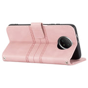 Custodia in pelle a vibrazione orizzontale in PU + TPU con fibbia magnetica a righe in rilievo con supporto e slot per schede e portafoglio e cornice per foto e imbracatura, For Xiaomi Redmi Note 9 5G, For Xiaomi Redmi Note 9 Pro Max                   ...