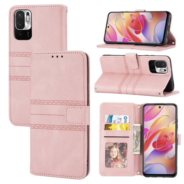 Custodia portafoglio in pelle PU e TPU per Xiaomi Redmi Note 10 5