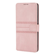 Custodia in pelle a vibrazione orizzontale in PU + TPU con fibbia magnetica a righe in rilievo con supporto e slot per schede e portafoglio e cornice per foto e imbracatura, For Xiaomi Redmi Note 10 Pro 5G, For Xiaomi Redmi Note 10 Pro Max