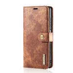 DG.MING Crazy Horse Texture Flip Custodia in pelle magnetica staccabile con supporto e slot per schede e portafoglio, For Samsung Galaxy A22 5G