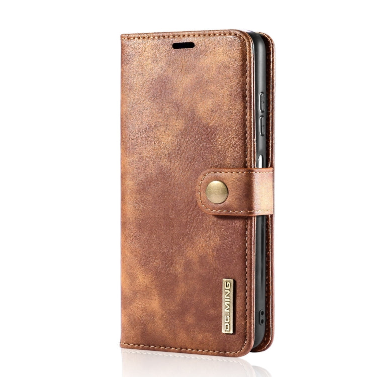 DG.MING Crazy Horse Texture Flip Custodia in pelle magnetica staccabile con supporto e slot per schede e portafoglio, For Samsung Galaxy A22 5G