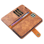 DG.MING Crazy Horse Texture Flip Custodia in pelle magnetica staccabile con supporto e slot per schede e portafoglio, For Samsung Galaxy A22 5G