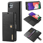 DG.MING Crazy Horse Texture Flip Custodia in pelle magnetica staccabile con supporto e slot per schede e portafoglio, For Samsung Galaxy A22 5G