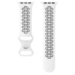 Cinturino di ricambio in silicone a 8 fibbie bicolore per Apple Watch Series, 7 41mm / 6 & SE & 5 & 4 40mm / 3 & 2 & 1 38mm, 7 45mm / 6 & SE & 5 & 4 44mm / 3 & 2 & 1 42mm