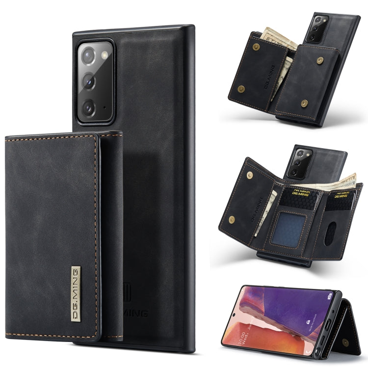 DG.MING M1 Series 3-Fold Multi Card Wallet + Cover posteriore magnetica Custodia antiurto con funzione di supporto, For Samsung Galaxy A02s, For Samsung Galaxy A32 5G, For Samsung Galaxy A42 5G, For Samsung Galaxy A52 5G / 4G                           ...