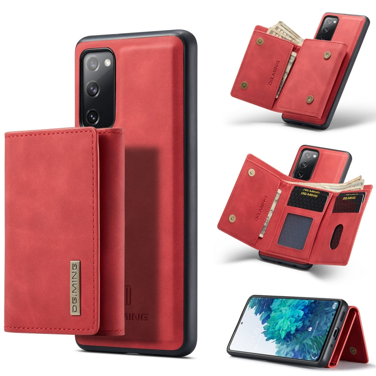 DG.MING M1 Series 3-Fold Multi Card Wallet + Cover posteriore magnetica Custodia antiurto con funzione di supporto, For Samsung Galaxy A02s, For Samsung Galaxy A32 5G, For Samsung Galaxy A42 5G, For Samsung Galaxy A52 5G / 4G                           ...
