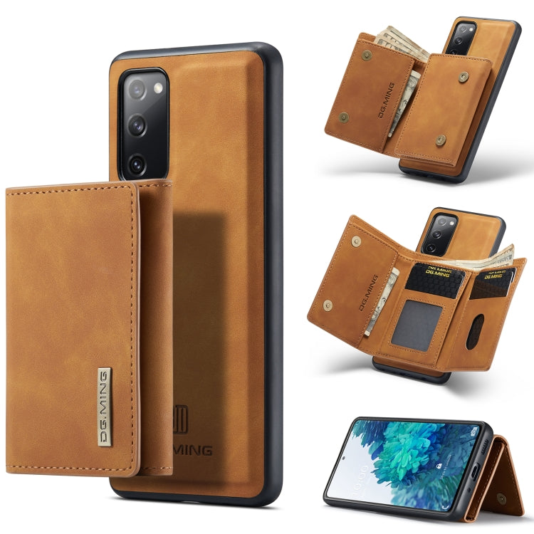 DG.MING M1 Series 3-Fold Multi Card Wallet + Cover posteriore magnetica Custodia antiurto con funzione di supporto, For Samsung Galaxy A02s, For Samsung Galaxy A32 5G, For Samsung Galaxy A42 5G, For Samsung Galaxy A52 5G / 4G                           ...