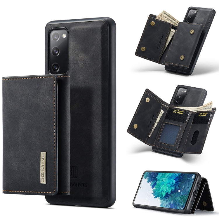 DG.MING M1 Series 3-Fold Multi Card Wallet + Cover posteriore magnetica Custodia antiurto con funzione di supporto, For Samsung Galaxy A02s, For Samsung Galaxy A32 5G, For Samsung Galaxy A42 5G, For Samsung Galaxy A52 5G / 4G                           ...