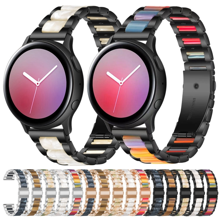 Cinturino di ricambio per cinturino in acciaio + resina a tre sfere, For Samsung Smart Watch 20mm