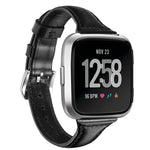 Per Fitbit Versa 2 Smart Watch Cinturino cinturino da polso in vera pelle, versione termoretraibile