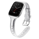 Per Fitbit Versa 2 Smart Watch Cinturino cinturino da polso in vera pelle, versione termoretraibile